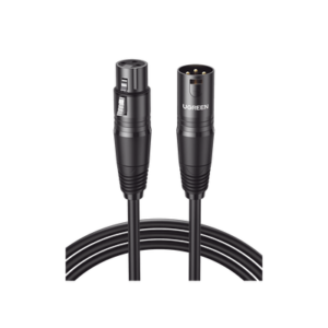 Cable para Micrófono XLR Tipo Canon Macho a Hembra / 10 Metros / Plug & Play / Antiinterferencias / Triple Blindaje / Alta Calidad / Color Negro