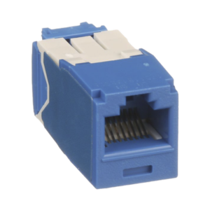 Conector Jack RJ45 Estilo TG, Mini-Com, Categoría 6A, de 8 Posiciones y 8 Cables, Color Azul