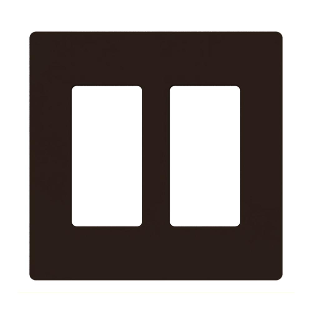 Placa de pared 2 espacio, para atenuador (dimmer), switch ó control remoto PICO inalámbrico.