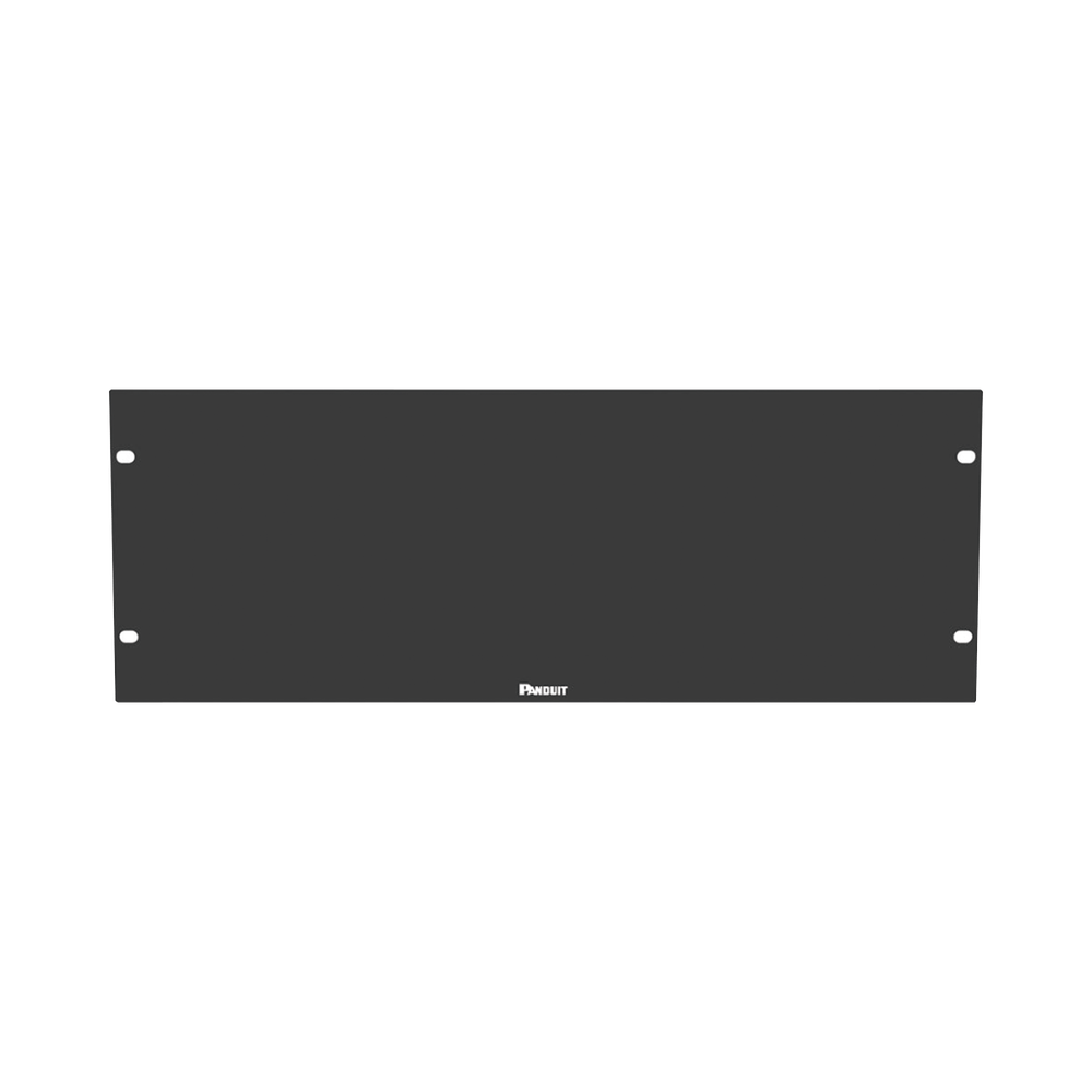 Tapa Ciega Para Rack Estándar de 19in, Plano, de Acero, 4UR, Color Negro