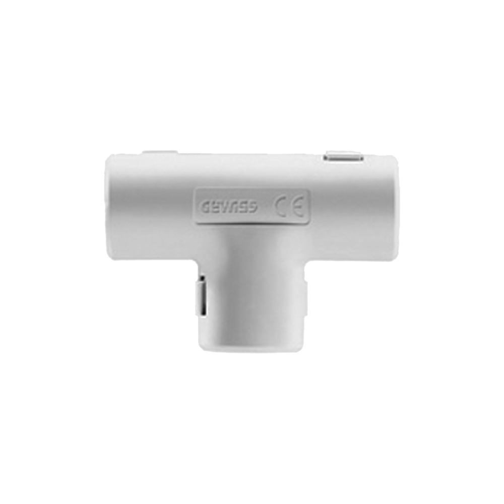 Unión en "T" para tubería rígida, recomendado para cable eléctrico, PVC Auto-extinguible, de 16 mm