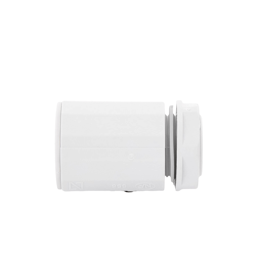 Conector de tubería rígida a caja (Racor), PVC Auto-extinguible, de 50 mm