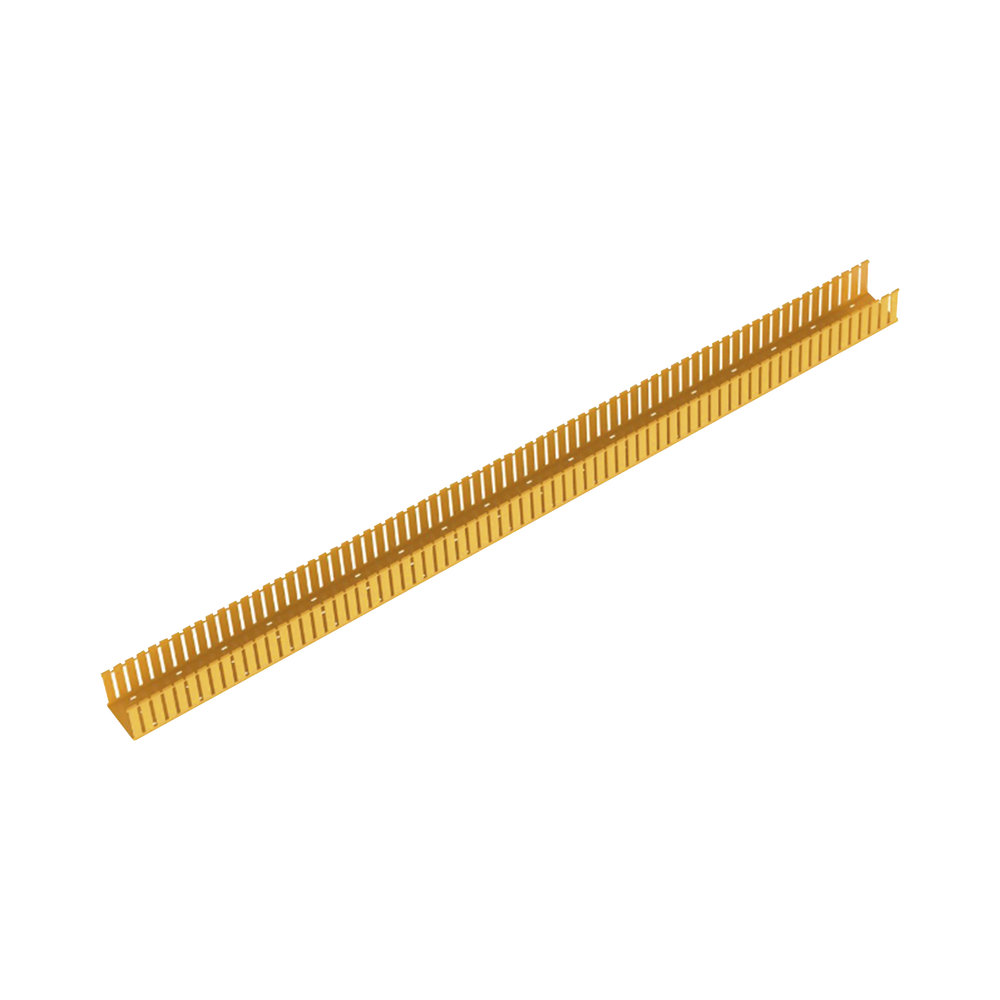 Canaleta Ranurada de PVC sin Tapa, Fiber-Duct™, 4 in de Ancho, 4 in de Alto y 1828.8 mm de Largo, Color Amarillo