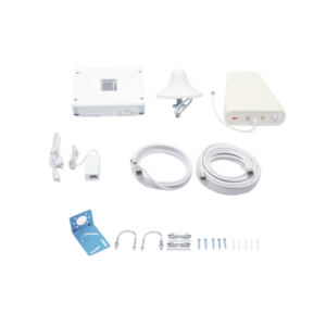 Kit Amplificador de Señal Celular 2G, 3G, 4G y 5G / Mejora llamadas convencionales y VoLTE / Amplifica señal de TELCEL, AT&T, MOVISTAR, BAIT,DiRi y más / Cubre hasta 300 m² con una antena y hasta 900 m² con 3 antenas.
