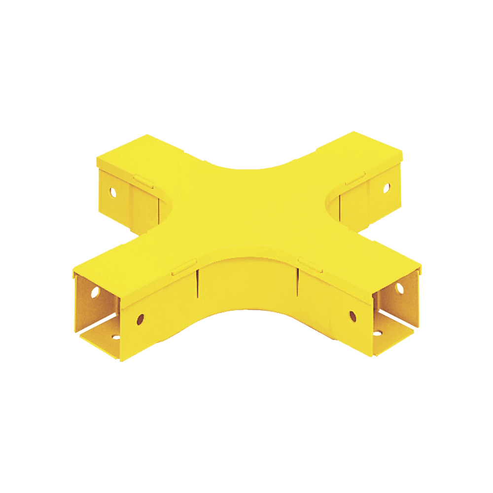 Accesorio de 4 Vías Horizontal, Con Ángulos a 90º, Para Canaletas FiberRunner™ 2X2, Color Amarillo