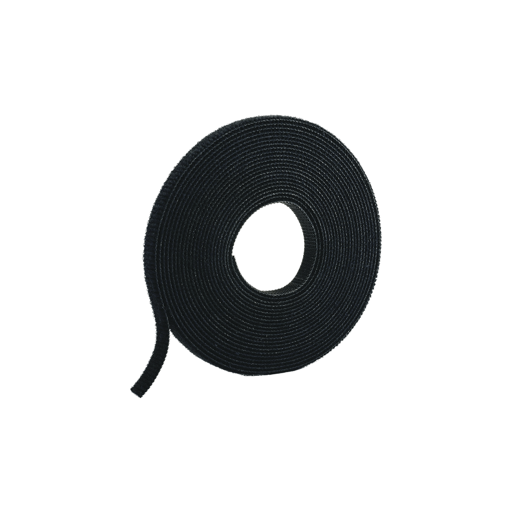 Rollo de Cinta de Contacto, de 15 Pies (4.5m) de Largo, 19.1 mm de Ancho, Color Negro