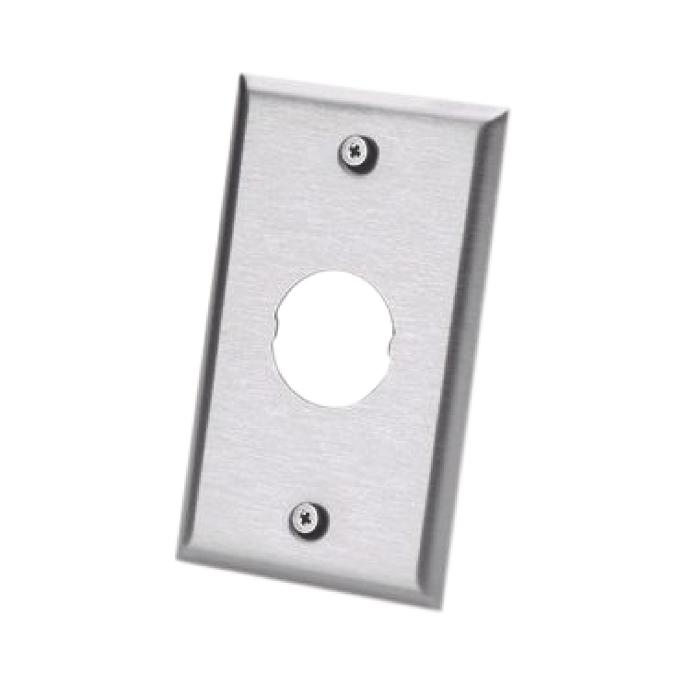 Placa de Pared IndustrialNet?, Para 1 Conector Industrial, de Acero Inoxidable