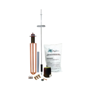 Kit de Pararrayo para Torre o Poste tipo Dipolo Corona con Electrodo y Accesorios de instalación.
