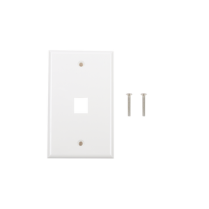 Placa de Pared de 1 Puerto, Keystone, Color Blanco