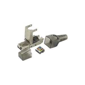 Plug RJ45 Blindado Categoría 6A - Sin Herramienta, para Terminación en Campo