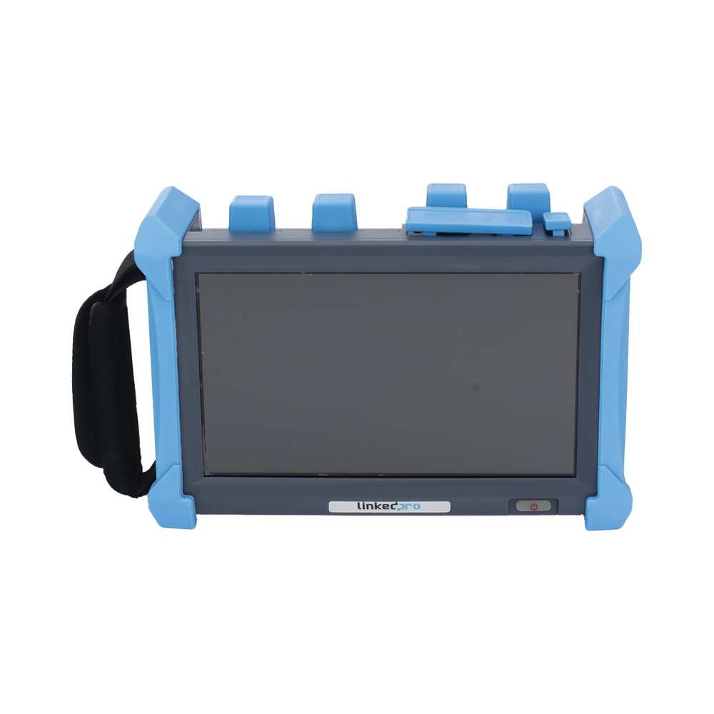OTDR PRO de Alto Rendimiento para Enlaces de Fibra Óptica Monomodo / Pruebas en Fibra Óptica Viva / Longitudes de onda: 1310nm, 1550nm y 1625nm / Zona Muerta por Evento de 0.8 Metros (2.62 Pies) / VFL 5mW / Distancia de prueba de hasta 420 k