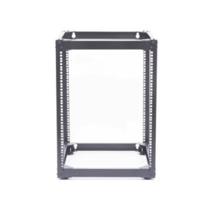 Rack Abierto de 4 Postes Instalación Pared o Piso de 14 Unidades, Ideal para Equipo de Audio!