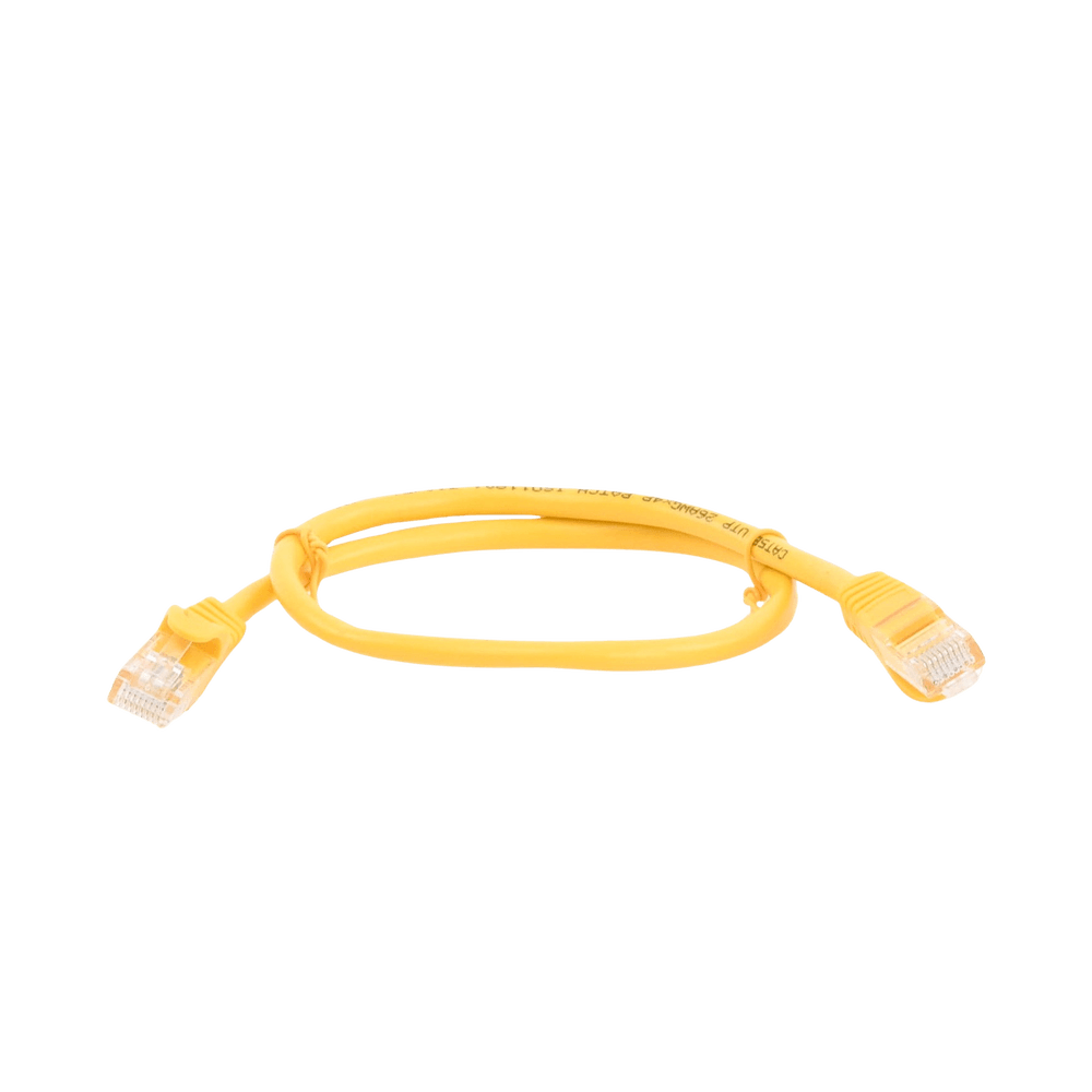 Cable de Parcheo UTP Cat5e - 0.5 Metros (1.64 Pies) - Amarillo