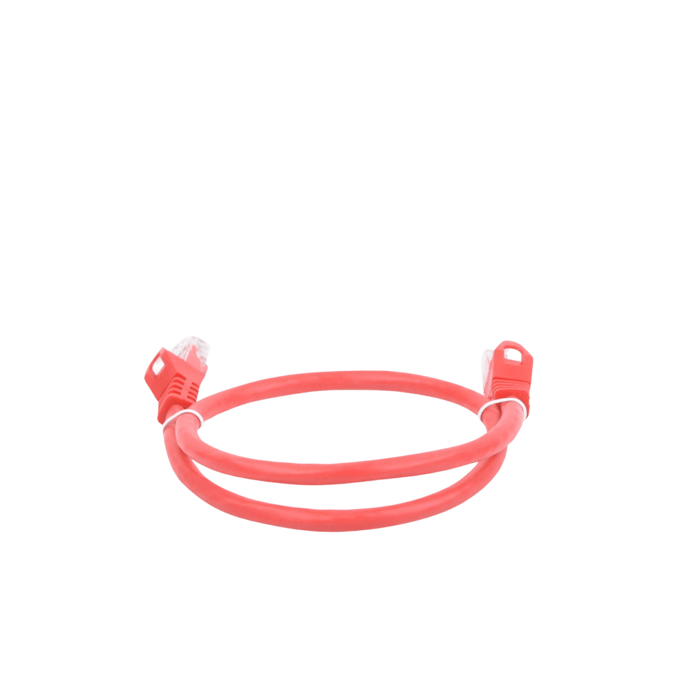 Cable de Parcheo UTP Cat6 - 0.5 Metros (1.64 Pies) - Rojo