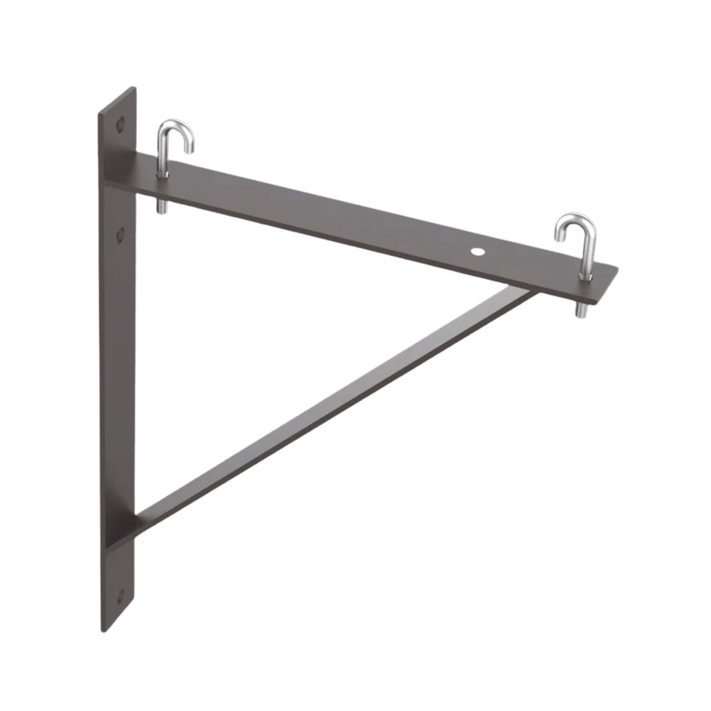 Kit de Soporte Triangular a Pared, Para Escalerillas de 12 y 6 in de Ancho, de Acero, Color Negro