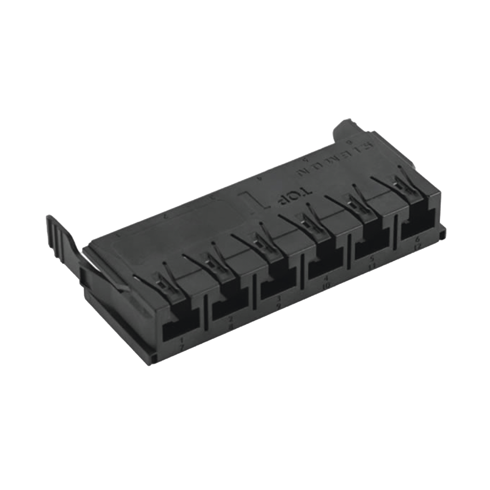 Copper, Adapter Plate, Lightverse Combo, Empty, UTP, 6 Port, Black