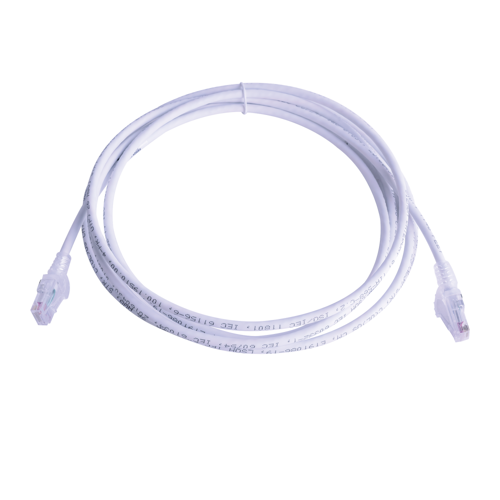 Patch Cord MC6 Modular Cat6 UTP, CM/LS0H, 15.24 Metros (50 Pies), Color Blanco