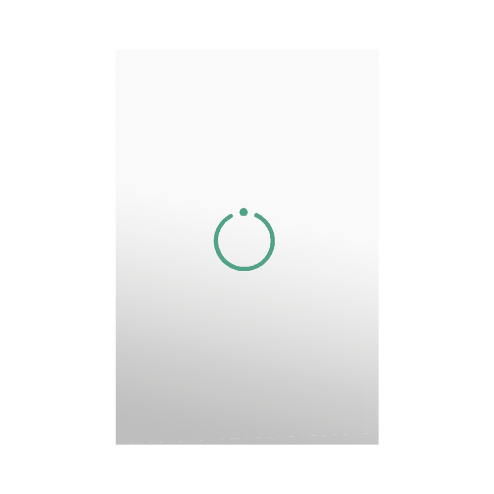 (ZWAVE) Interruptor On/Off panel táctil touch inalámbrico Zwave Plus 1 boton. Compatible con Hubitat HC8, Álula  M2M, otro
