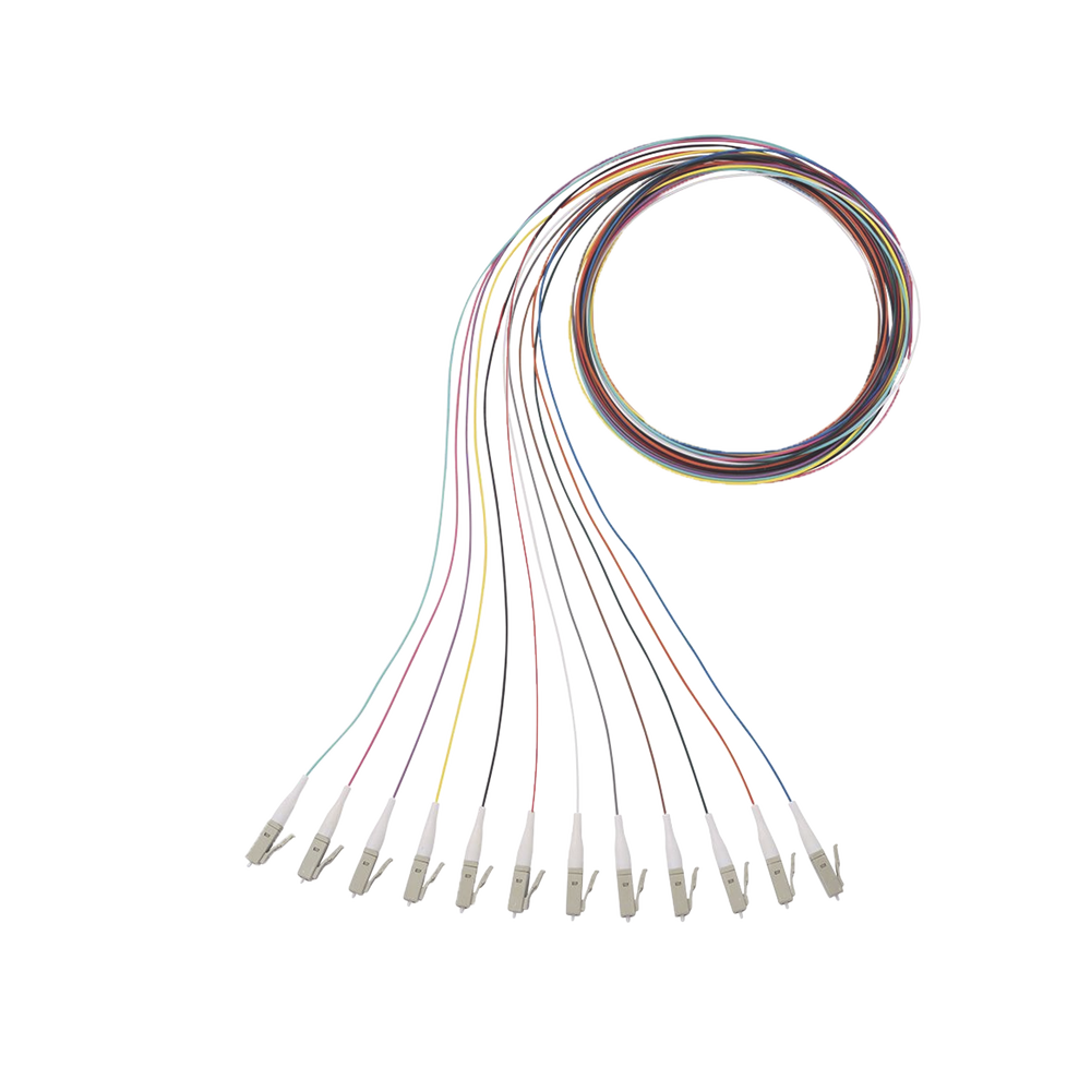 Kit de 12 Pigtails con Conector LC, Multimodo 50/125 OM4, 900um, de 1 Metro (3.28 Pies)
