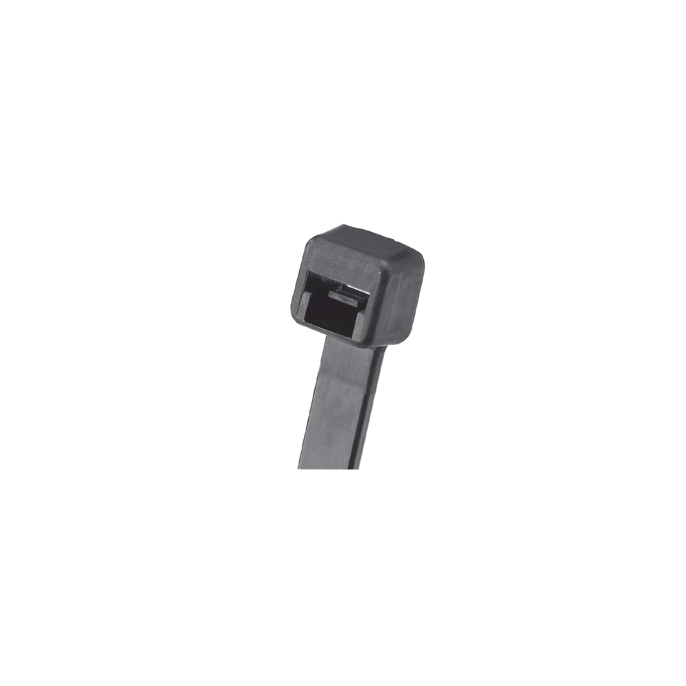 Cincho de Nylon 6.6 Pan-Ty™, 142mm largo x 2.5mm ancho, Color Negro, Exterior Resistente a Rayos UV, Paquete de 1000pz