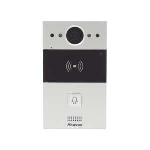 Videoportero de 1 Botón / Lector de Tarjetas MIFARE y PROX EM / Notificación a APP / 100% en la Nube / Notificación por Llamada Telefónica / SIP / ONVIF / IP65 / Cámara 2MP / Panel de Aluminio / Control de 2 Puertas