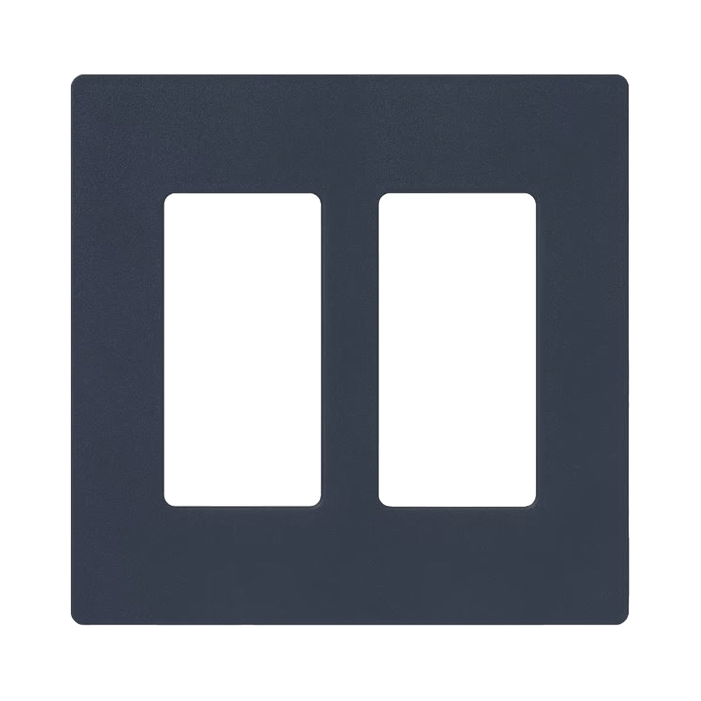 Tapa Color Deap Sea  Satin para interruptor o dimmer Lutron, 2 gang, limpio y moderno