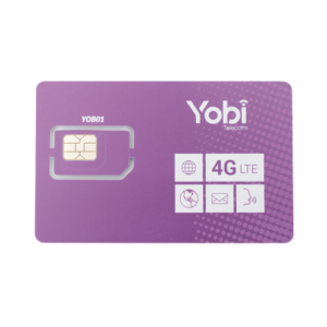 SIM Yobi para dispositivos móviles 3G/4G con recarga de 10GB cada mes durante 1 año de servicio (solo datos)