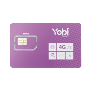 SIM Yobi para dispositivos móviles 3G/4G con recarga de 1GB cada mes durante 1 año de servicio (solo datos)