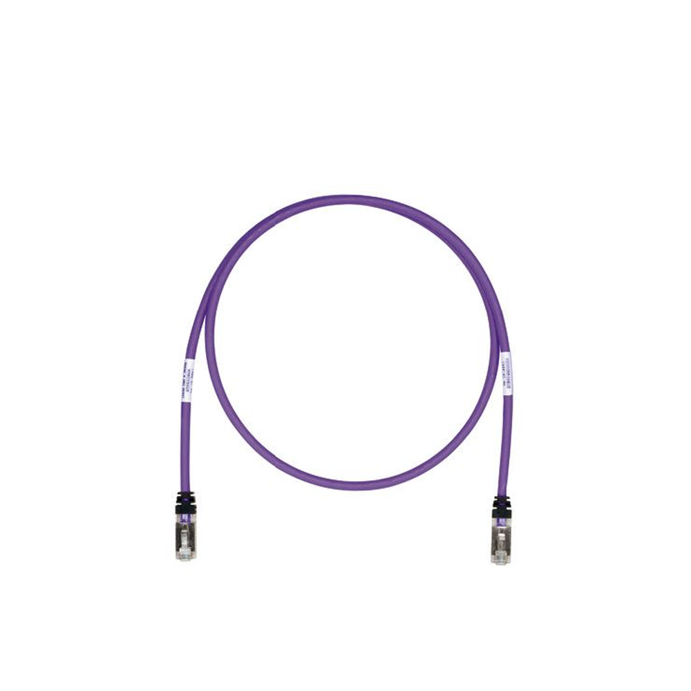 Patch Cord Cat6A, Blindado S/FTP, CM/LS0H, 7.62 Metros (25 Pies), Color Violeta