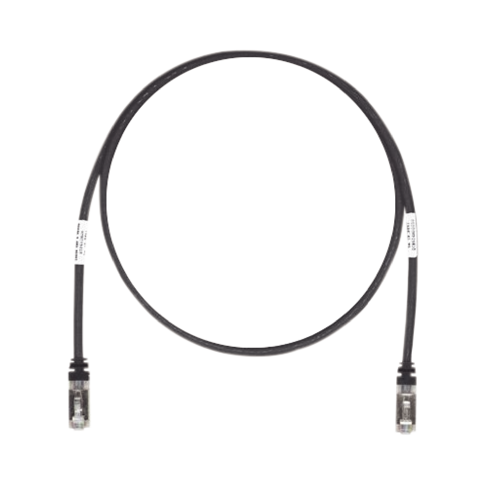 Patch Cord Cat6A, Blindado S/FTP, CM/LS0H, 2.13 Metros (7 Pies), Color Negro