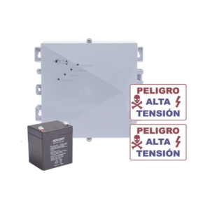 KIT de Energizador de 12,000Volts-1JOULES/2500 mts lineales de proteccion/Activado por Atenuación de voltaje,Corte de línea o Aterrizamiento de la línea/Integración a panel de Alarma.