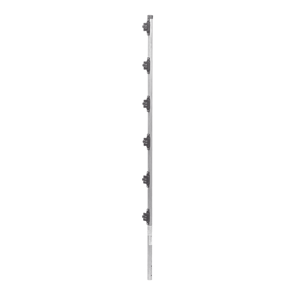 Poste con 6 Aisladores de PASO  para Cerca Electrificada. Tubo Galva. de 1.4m, cal. 18 de 1" Diam. (Sin pintar).
