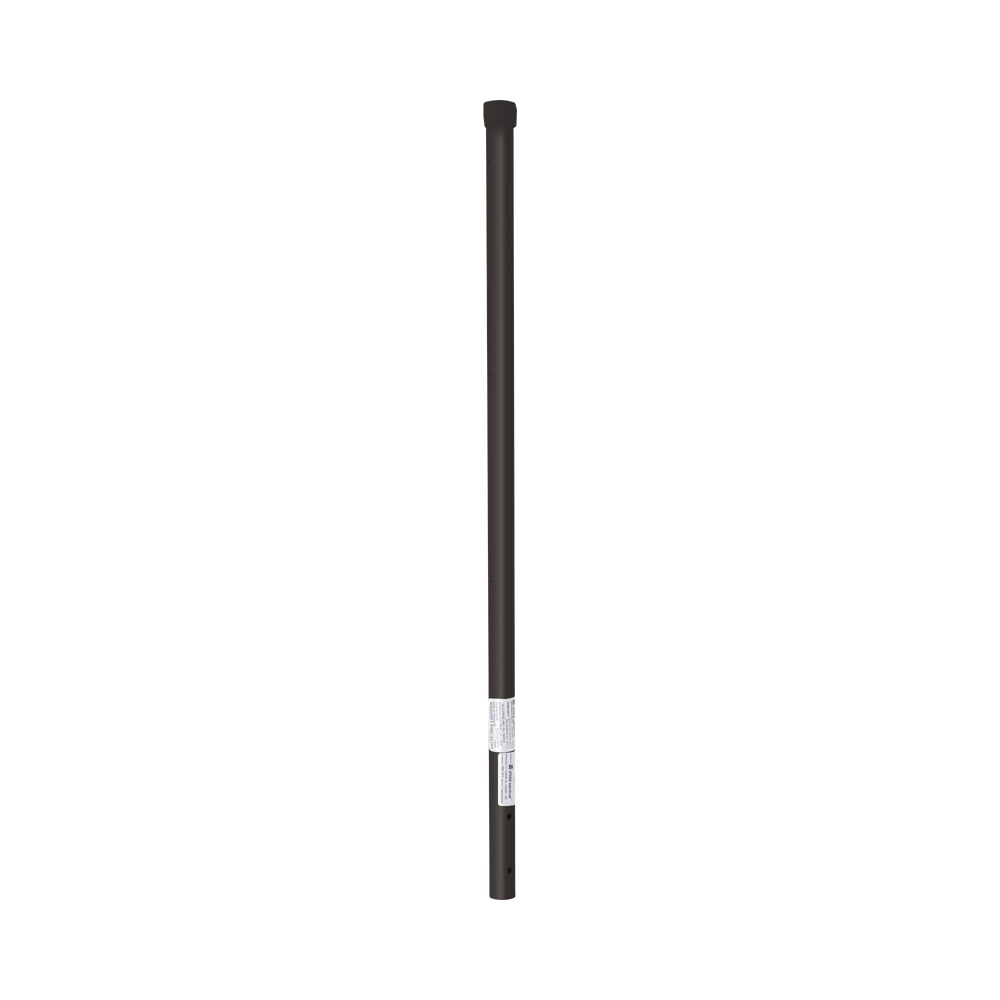 Poste de ESQUINA color Negro para Cerca Electrificada. Tubo Galvanizado cal. 18 de 1" Diam. y 0.8m Alto con Tapón, ideal para 3 aisladores