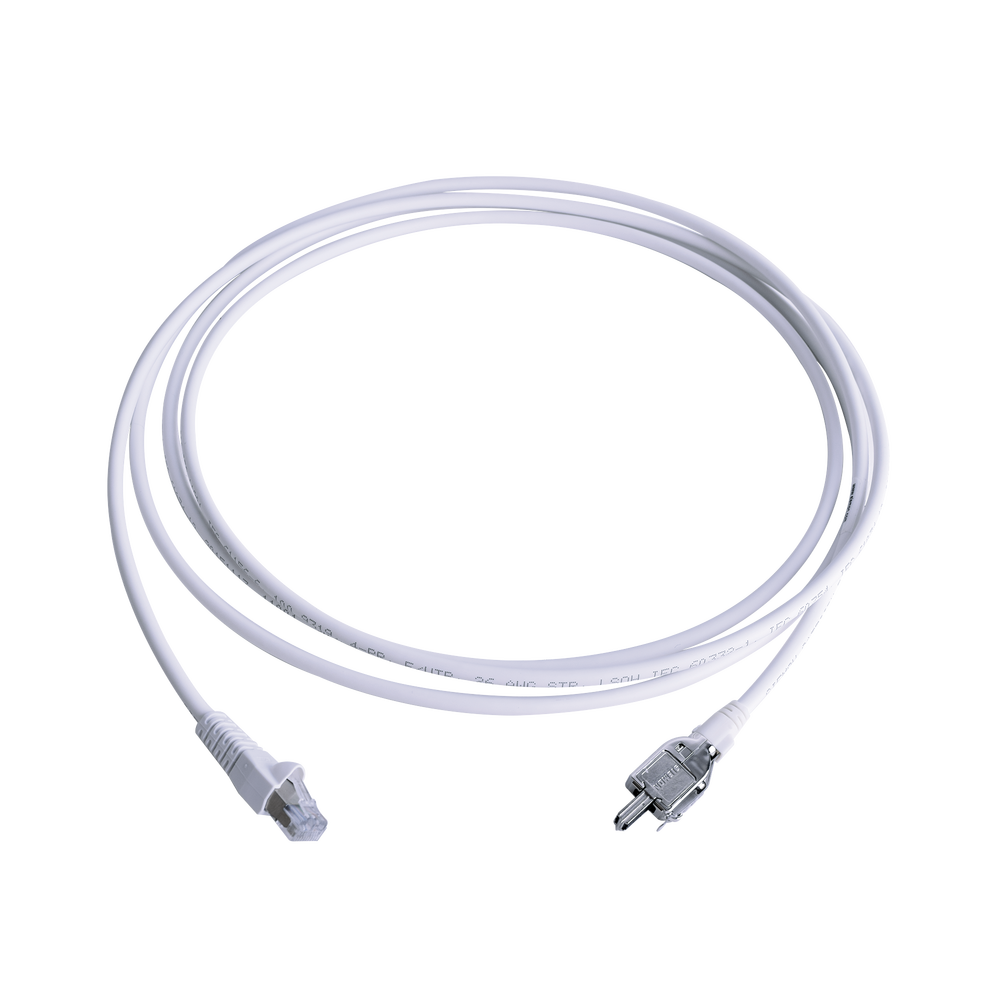 Patch Cord TERA Cat5e 10/100BASE-T, de 2 Pares y Conector Modular, LS0H, Color Blanco, 2 Metros (6.56 Pies)
