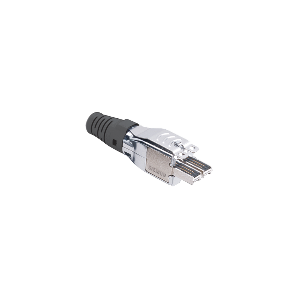 Plug TERA de 4 Pares, Compatible con Cable Multifilar de 0.48 mm (26 AWG) S/FTP y F/FTP, Color Negro