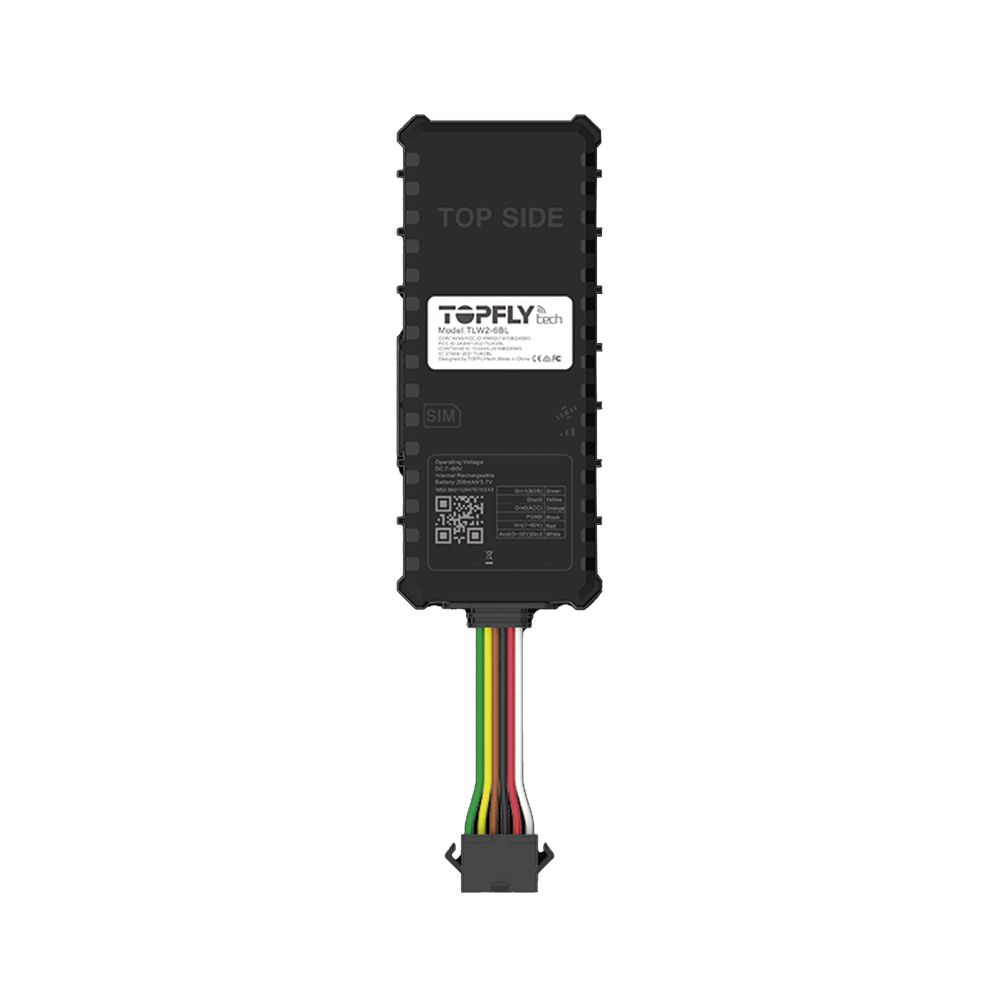 Tracker GPS / Dispositivo de localización para vehículos / Conectividad 4G LTE y BLE 5.0 / Diferentes tipos de notificaciones / Corte y restablecimiento de energía / Función SOS / (2) DIN / (1) DOUT / (1) AIN