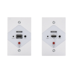 Kit Extensor HDMI en PLACAS DE PARED para distancias de 40 metros / Resolución 1080P @ 60 Hz / Cat 6/6A/ 7 / HDR/ Cero Latencia / Soporta Control Remoto / Placa de pared de 2.74 x 4.49” (tamaño estándar de EE.UU.).