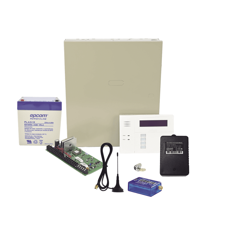 (1 Año datos ILIMITADO INCLUIDO)  Kit Vista48LA con comunicador MINI012G, Teclado, Gabinete y Transformador