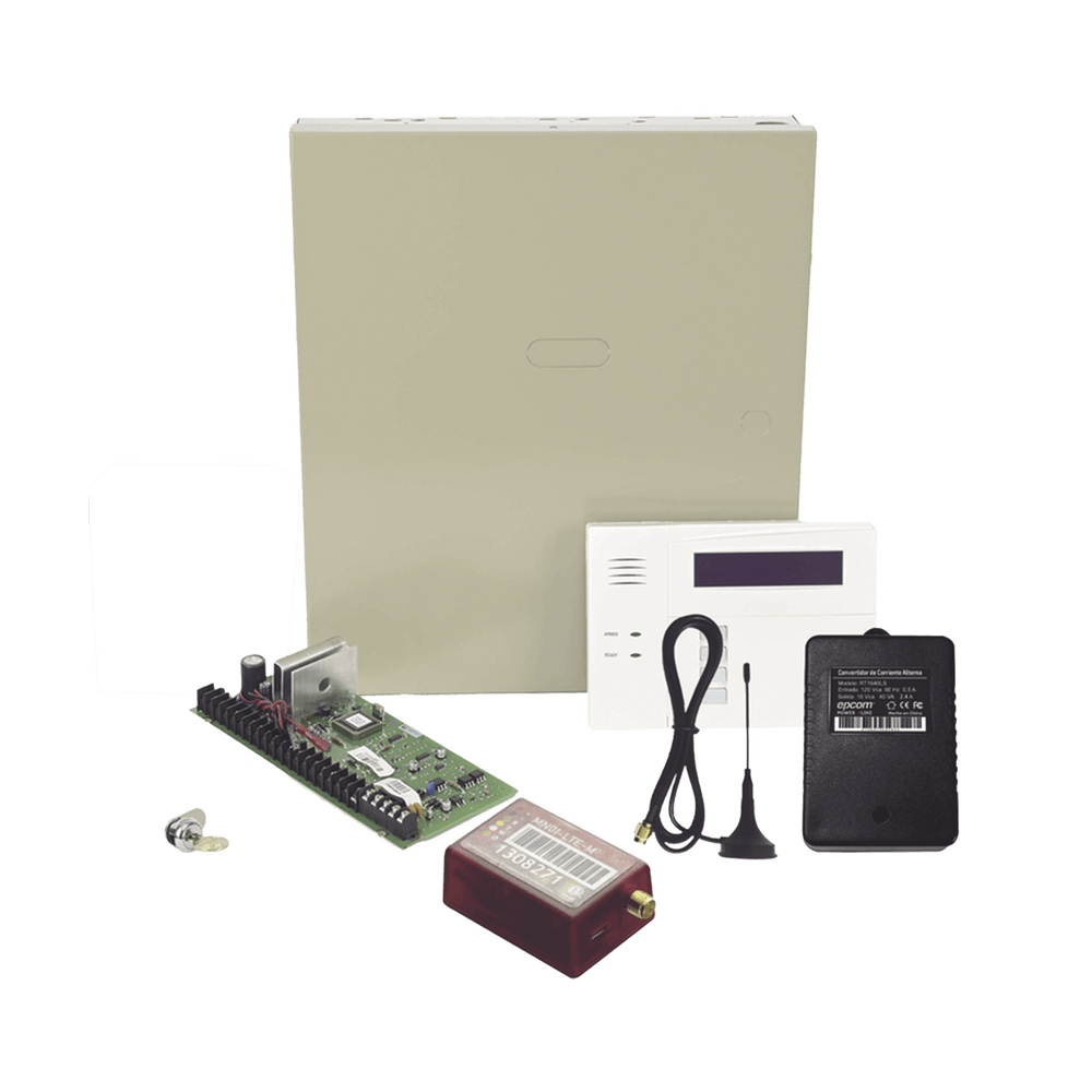 (2 Años 4GLTEM/5G ILIMITADO INCLUIDO)  Kit Vista48LA con comunicador 4GLTEM/5G MN01, Teclado, Gabinete y Transformador