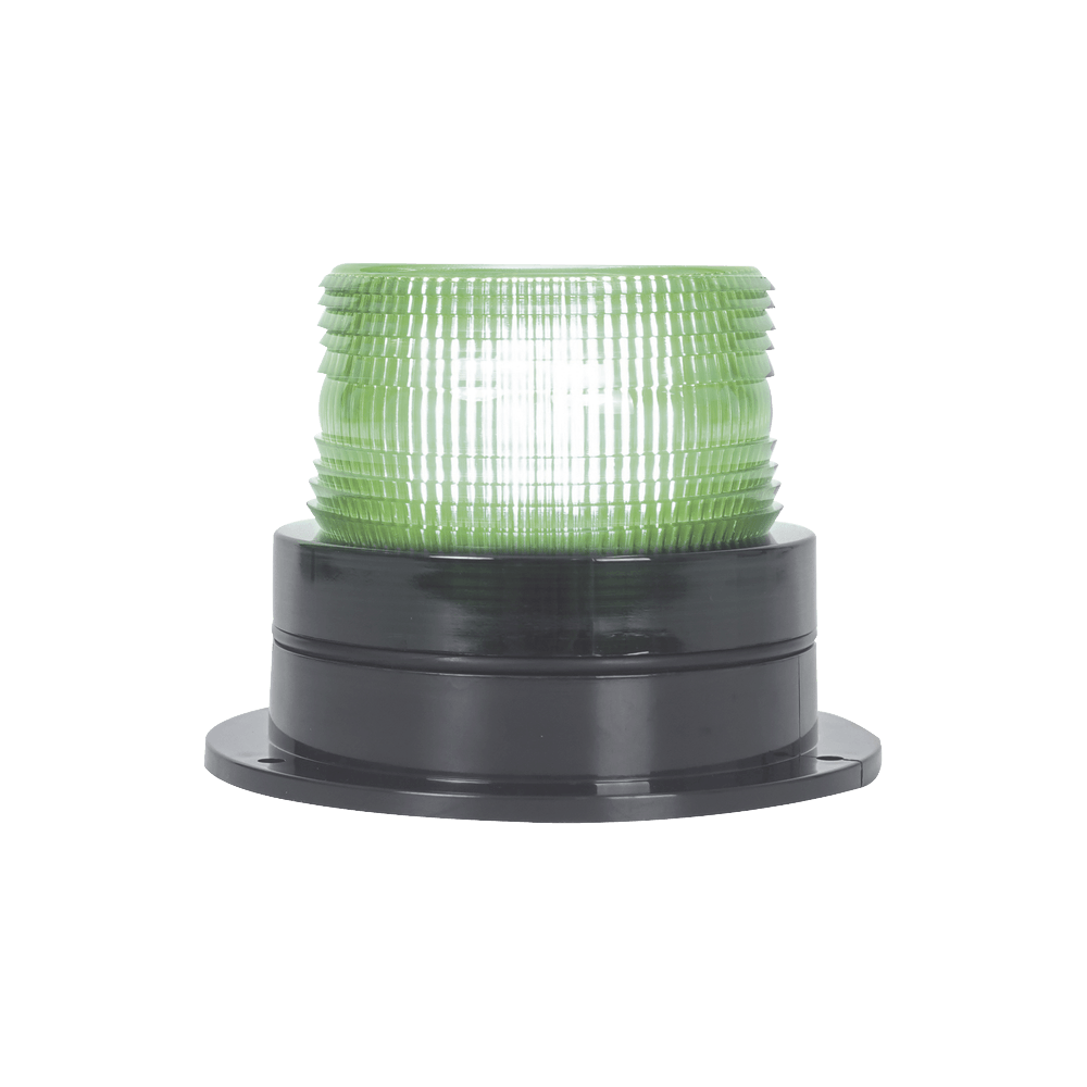 Burbuja Brillante de Larga Vida Útil, con 8 LEDs Color Verde, Domo Verde, 110 Vca
