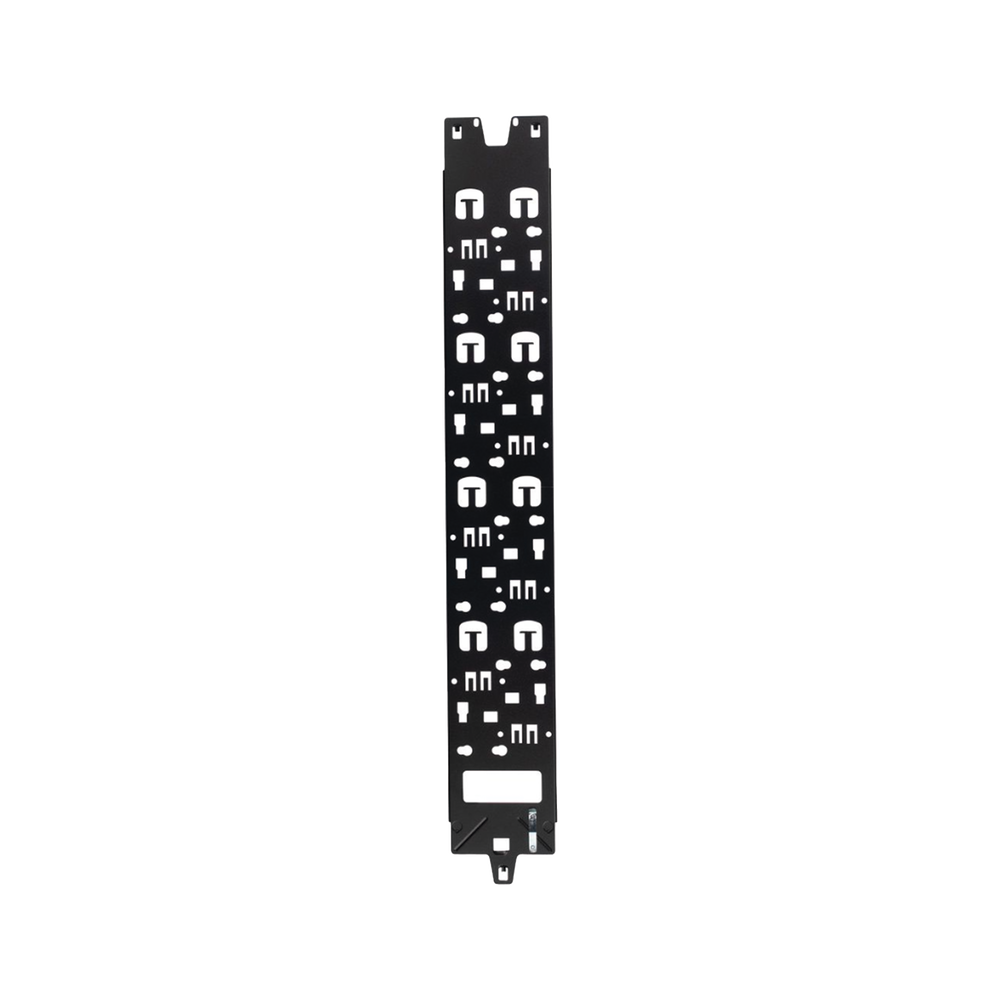 Panel Administrador de Cables Vertical para Gabinete FlexFusion™ de 42RU, Acepta Anillos en D, Anillos S1DR, S2DR y L; S1LR, S2LR, Color Negro
