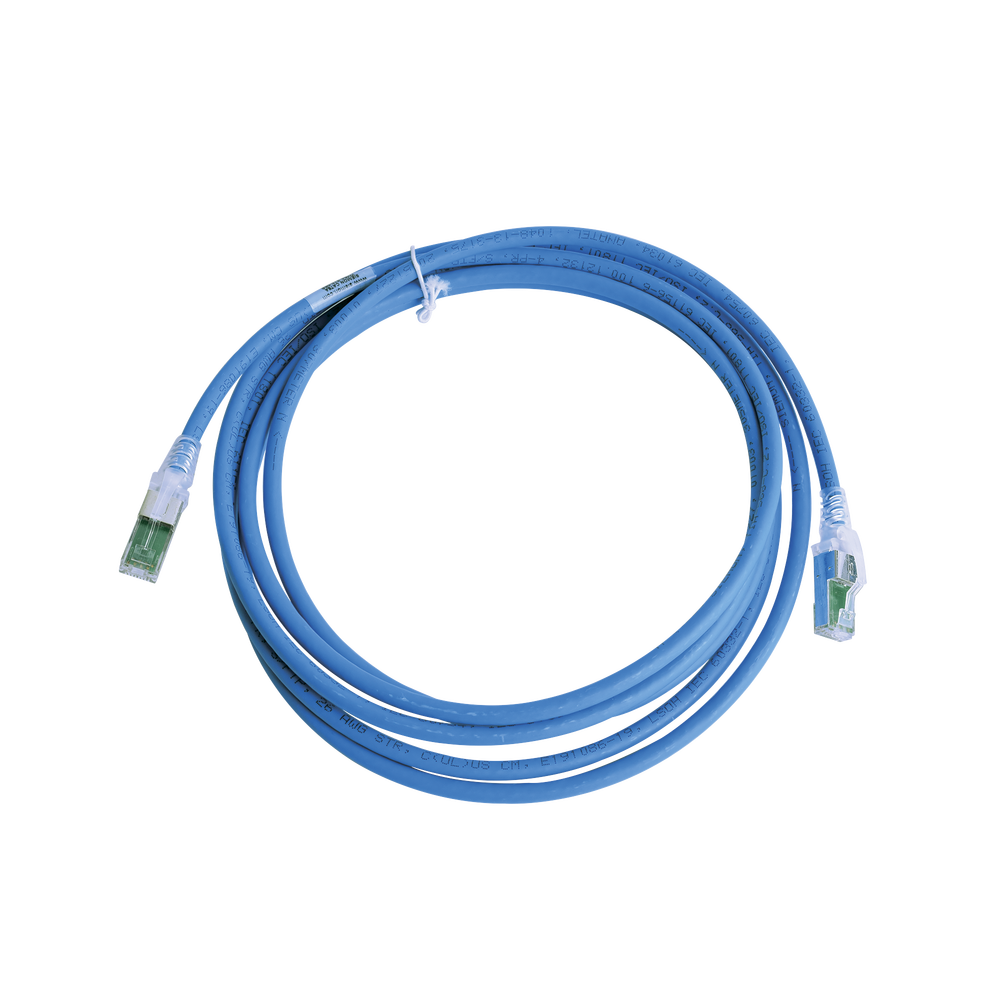 Patch Cord Z-MAX Cat6A S/FTP, CM/LS0H, 3.05 Metros (10 Pies), Color Azul