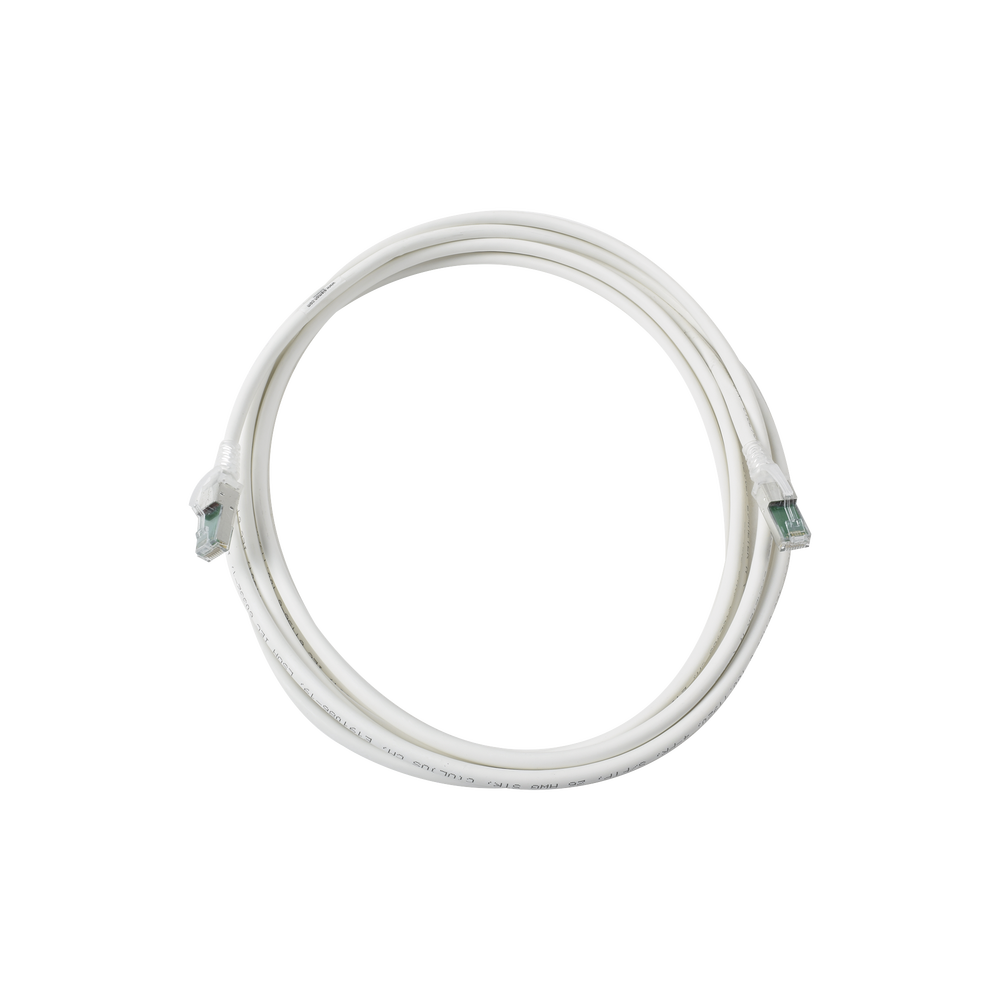 Patch Cord Z-MAX Cat6A S/FTP, CM/LS0H, 9.14 Metros (30 Pies), Color Blanco