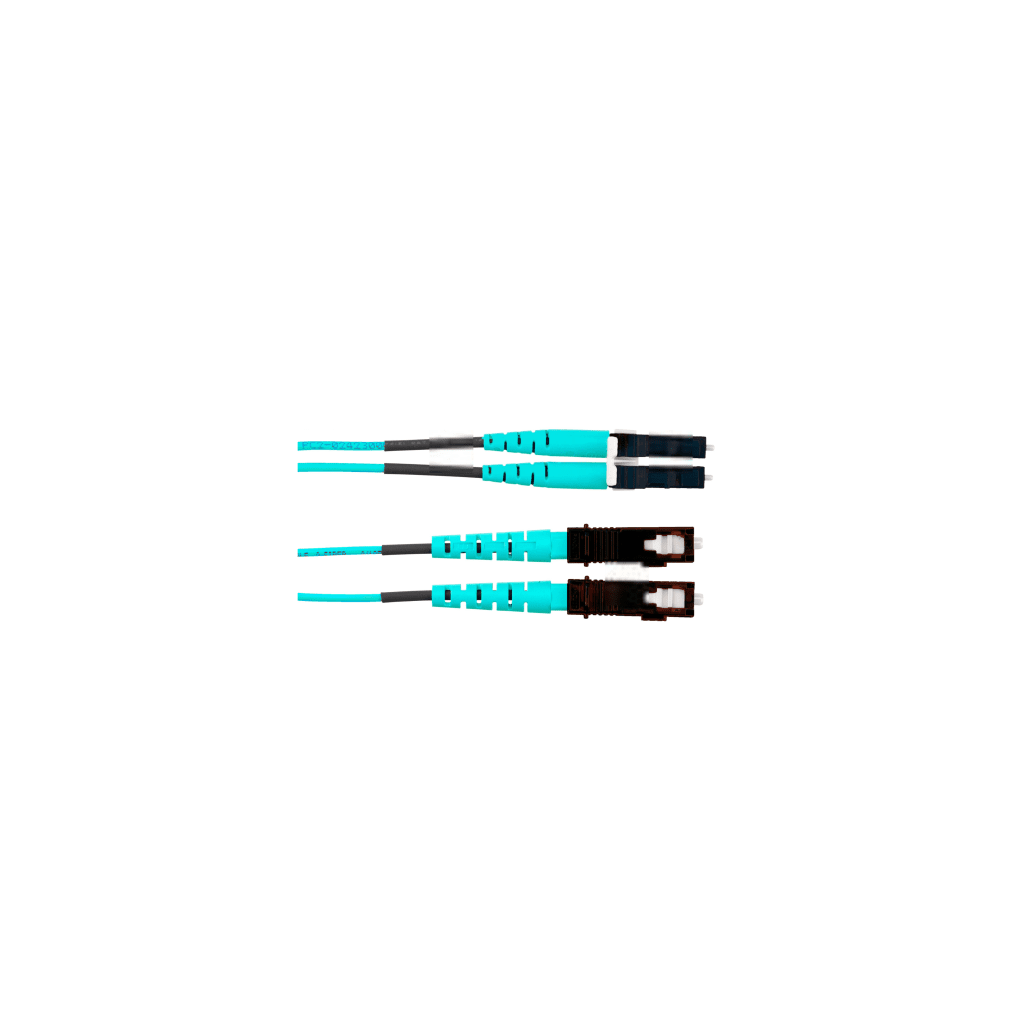 Jumper de Fibra Optica Multimodo 50/125 OM4, LC-SC Duplex, OFNR (Riser), Color Aqua, 5 Metros (16.40 Pies) - Imagen 2