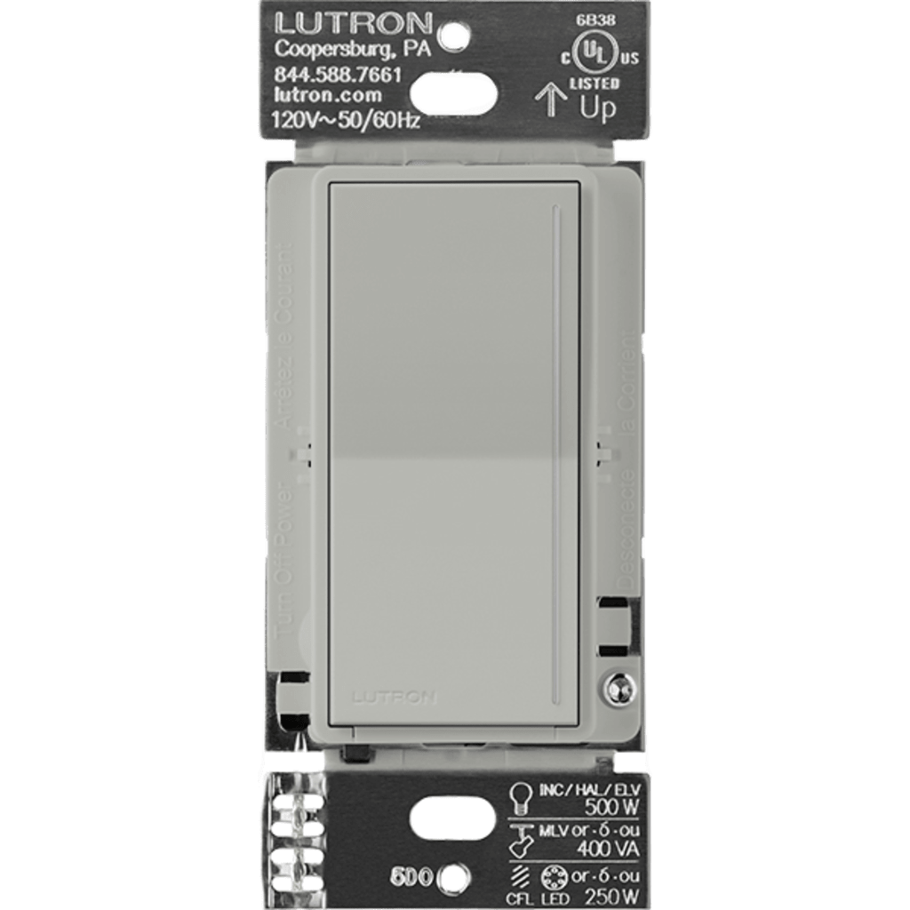 (RadioRa3) )Atenuador (dimmer) Auxiliar de pared, compañero de atenuadores multilocación. Usar en 3 vías o escalera.