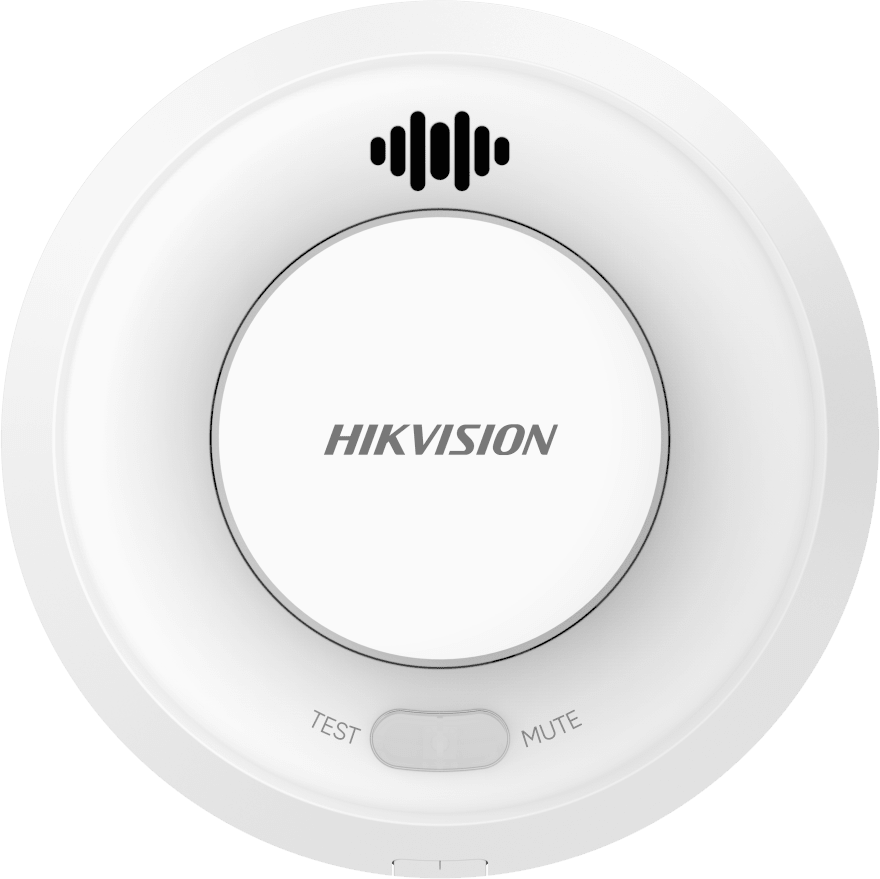Detector de Humo Interlink con Funcion Hub / Doble Tecnología de Sensor de Luz / Alarma Auditiva 85dB / Batería de Litio 10 Años / Autoverificación / Compatible con Hik-Connect / Interconectable 30 Dispositivos