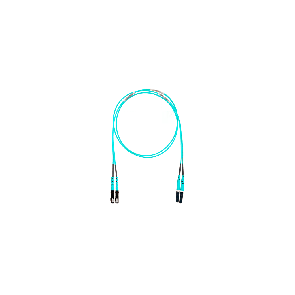 Jumper de Fibra Optica Multimodo 50/125 OM3, LC-SC Duplex, OFNR (Riser), Color Aqua, 15 Metros (49.21 Pies)