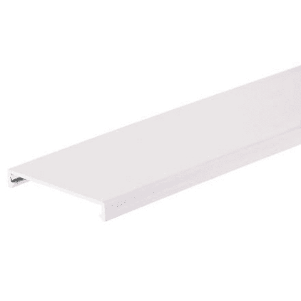 Tapa para Canaleta Ranurada, de 31.8 mm de Ancho, 1828.8 mm de Largo, Color Blanco