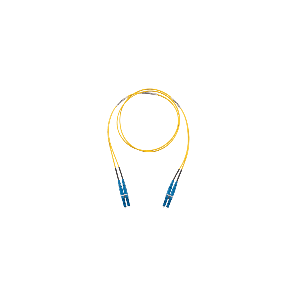 Jumper de Fibra Optica Monomodo 9/125 OS2, LC-LC Duplex, OFNR (Riser), Color Amarillo, 25 Metros (82.02 Pies)