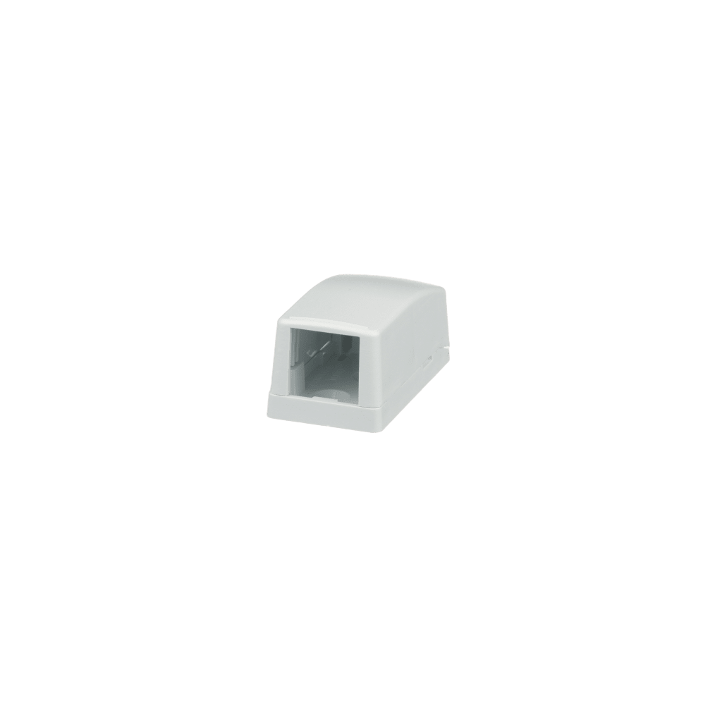Caja de Montaje en Superficie, Para 1 Módulo Mini-Com, Color Blanco